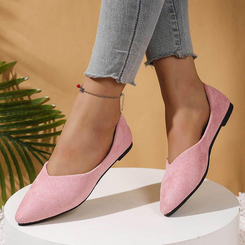 Damen elegante Ballerinas mit spitzer Zehenpartie und ultraleichter Sohlenkonstruktion