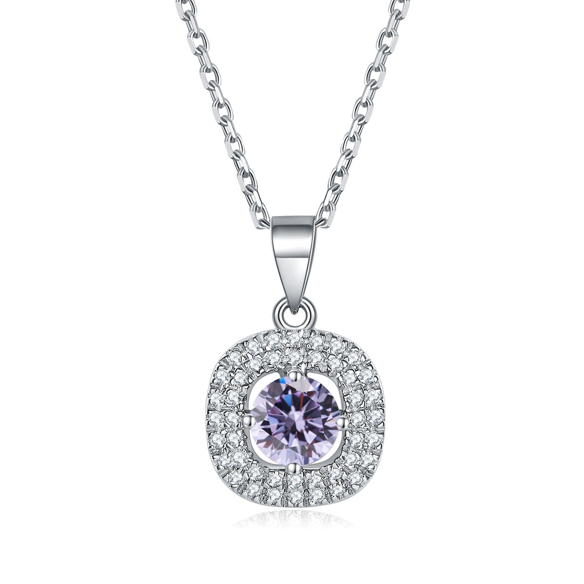 Damen Halskette mit elegantem blauen Zirkonia-Anhänger und funkelndem Kristallbesatz Shop Nory