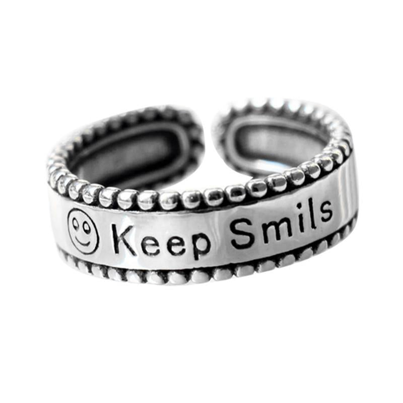 Damen Offener Ring mit inspirierender Gravur und verspieltem Design Shop Nory