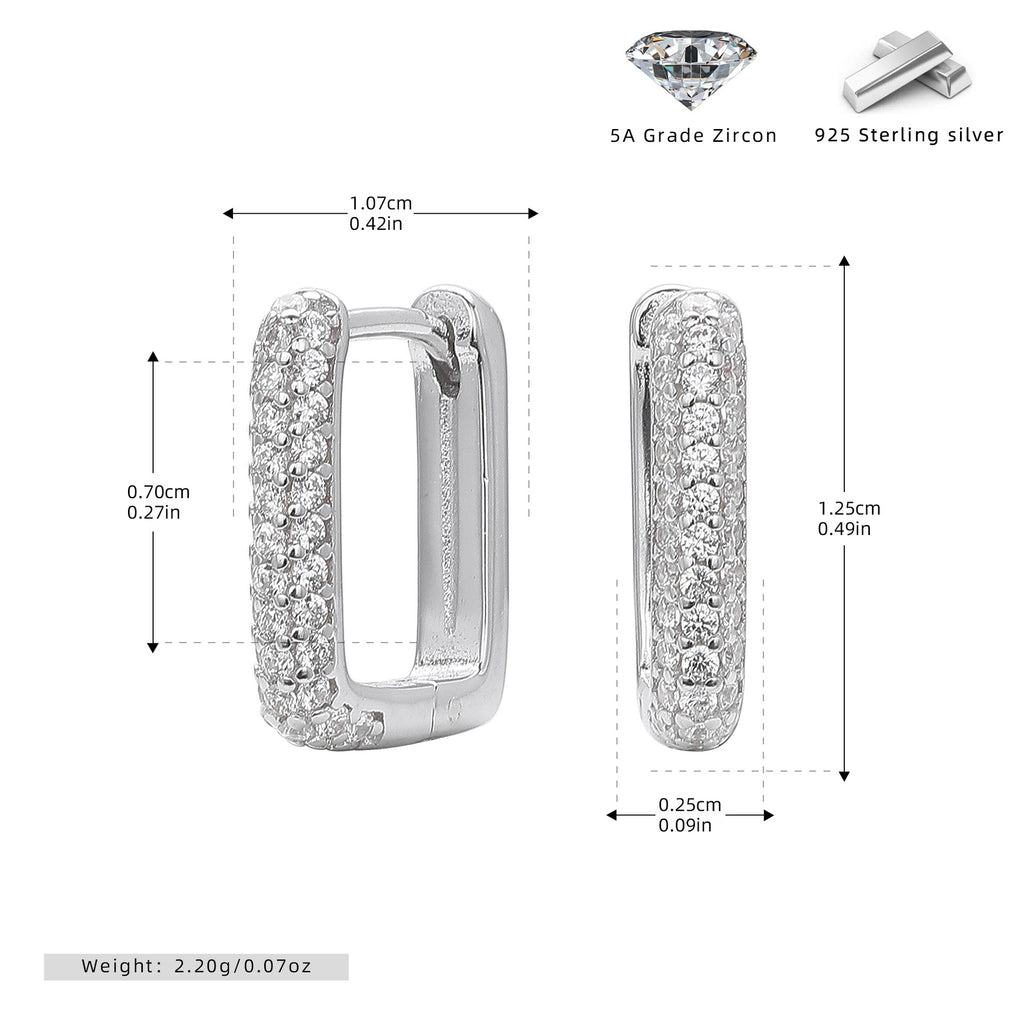 Damen Creolen aus hochwertigem 925 Sterling Silber mit funkelnden Zirkonsteinen Shop Nory