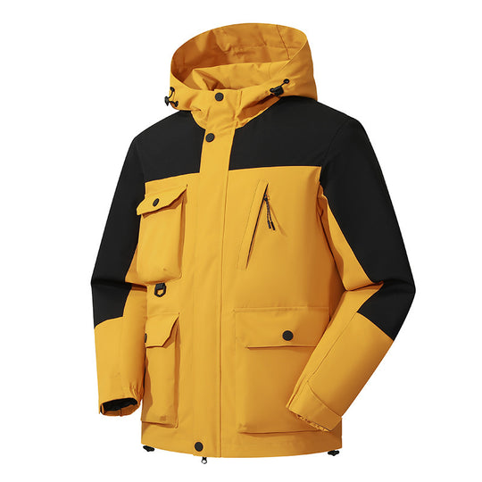 Herren Technische Utility-Fieldjacke mit Kapuze, Mehrfachtaschen und windabweisender Shell Shop Nory