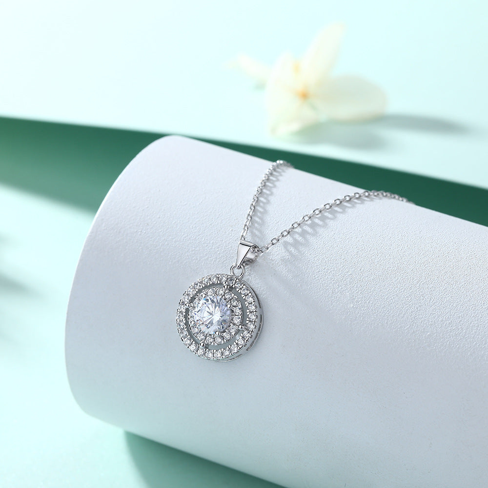Damen Anhänger mit funkelndem Zirkonia-Rahmen Shop Nory