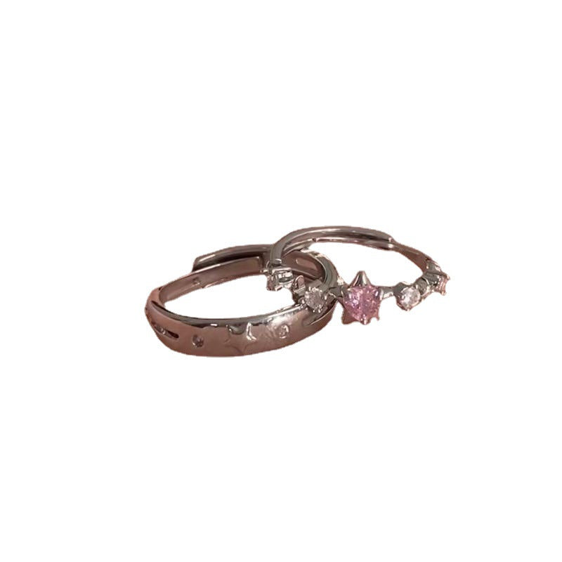 Damen Glänzender Ring mit kunstvollem Sternenmotiv und funkelnden Kristallen Shop Nory