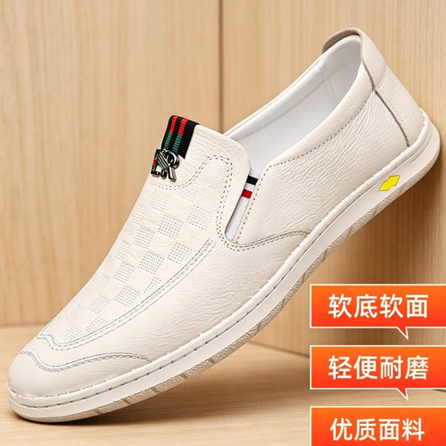 Herren Bequeme Slip-On Lederslipper Shop Nory