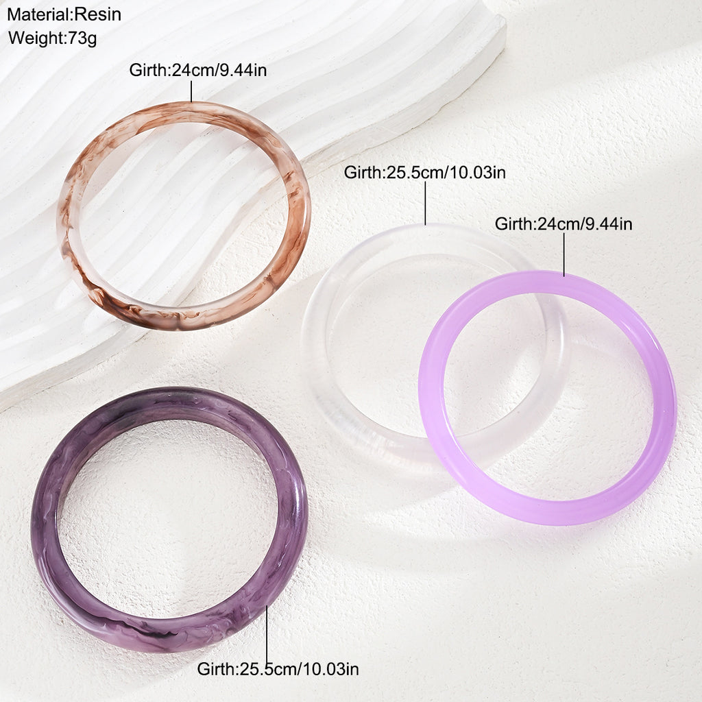 Damen Modeschmuck Armband-Set mit trendigen Acrylringen Shop Nory