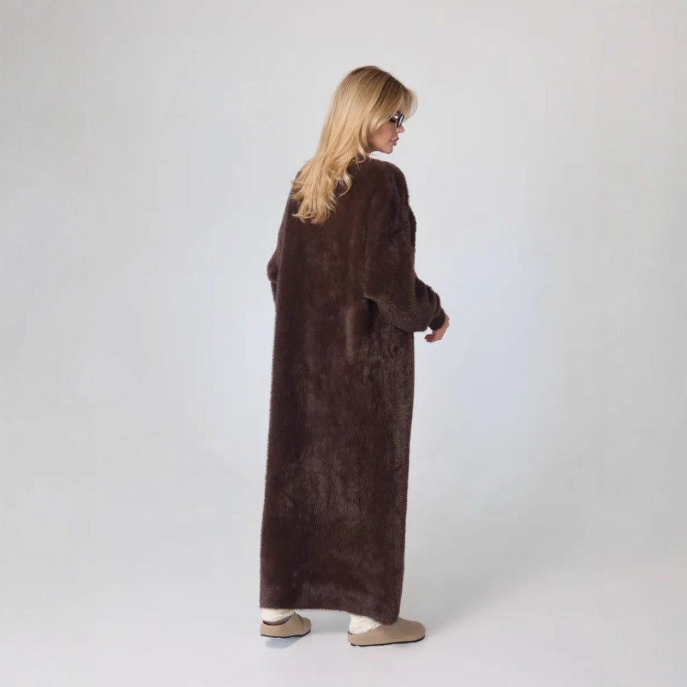 Damen Langer Wollmantel Shop Nory