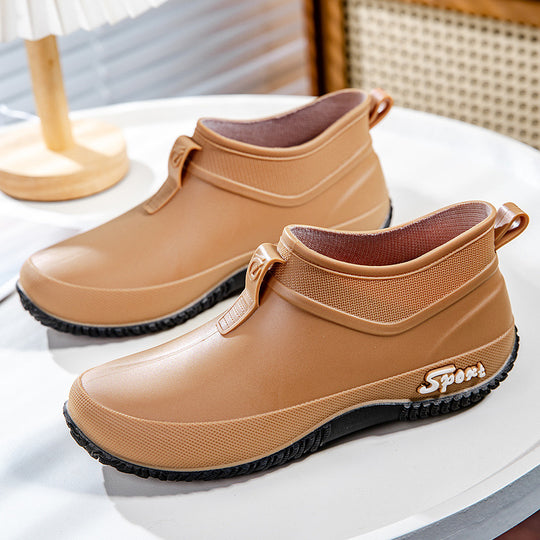 Damen Wasserdichte Ankle-Gummischuhe mit elastischem Schaft und griffiger Laufsohle Shop Nory
