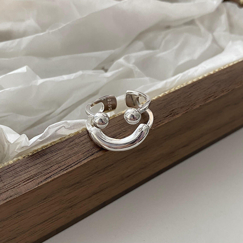 Damen Verspielter Ring mit lächelndem Design und trendigen Details Shop Nory