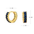 Damen Creolen mit tiefblauen Zirkonsteinen und luxuriösem Goldfinish Shop Nory