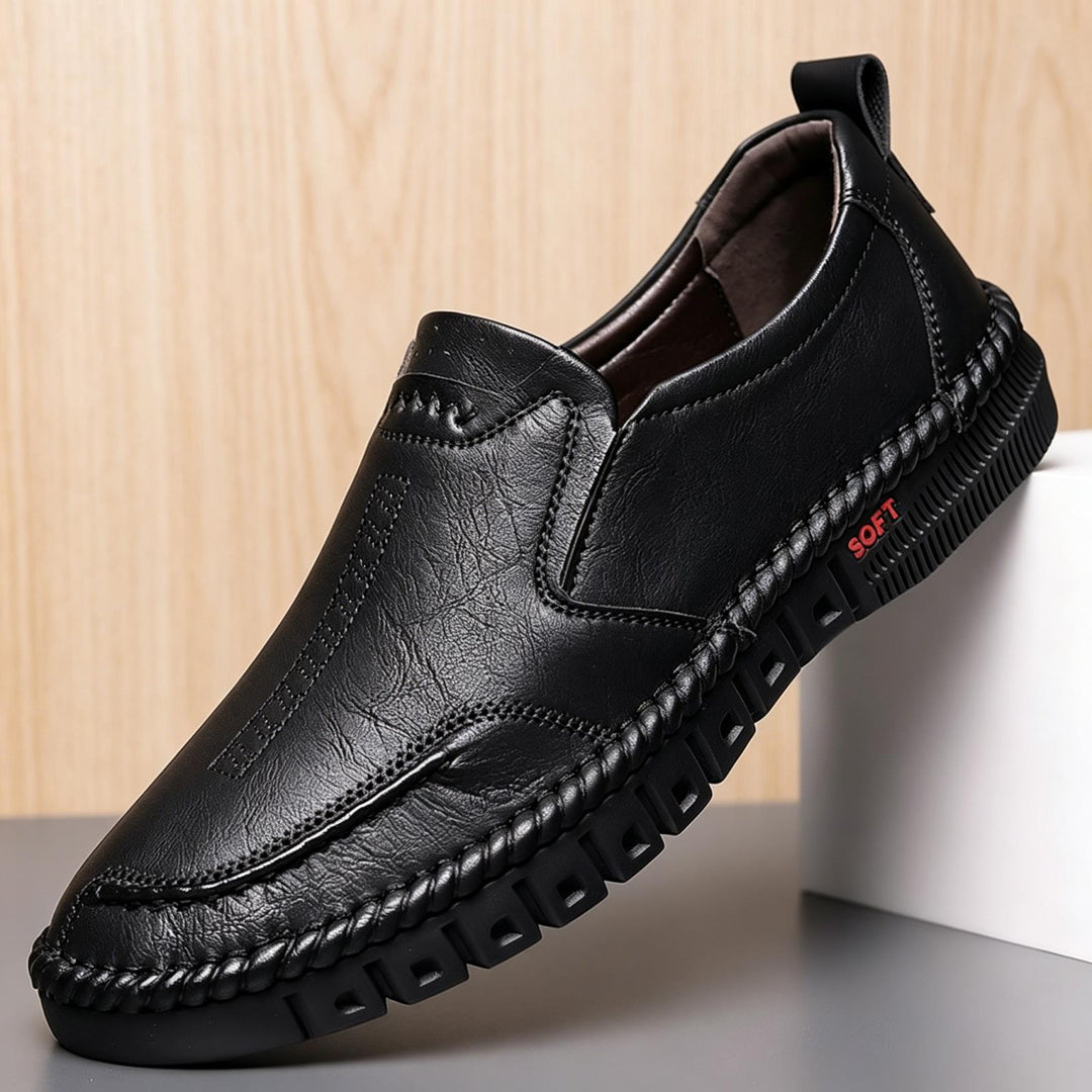 Herren Bequeme Slipper aus Leder Shop Nory
