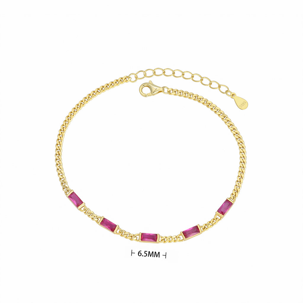 Damen Halskette mit stilvollen grünen Zirkonsteinen in hochwertigem 925 Sterling Silber Shop Nory