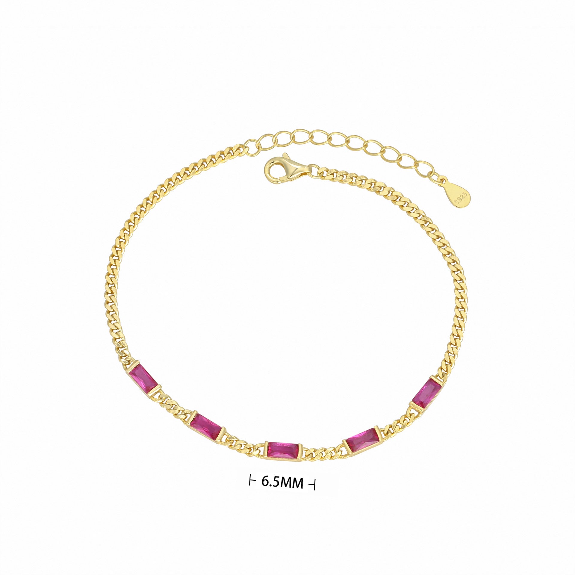Damen Halskette mit stilvollen grünen Zirkonsteinen in hochwertigem 925 Sterling Silber Shop Nory