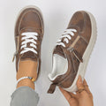 Damen Sneakers mit modischem Reißverschluss und bequemer Sohle