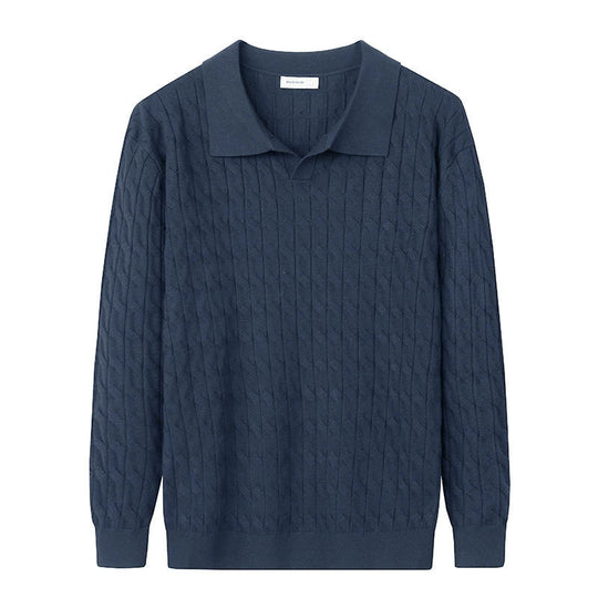 Herren Eleganter Strickpullover mit Stehkragen Shop Nory