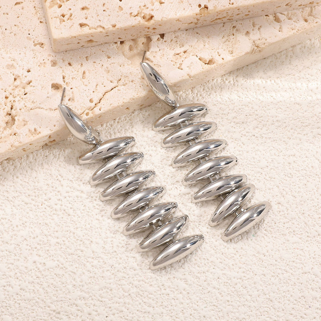 Damen Hängende Ohrringe im modernen Spiraldesign Shop Nory