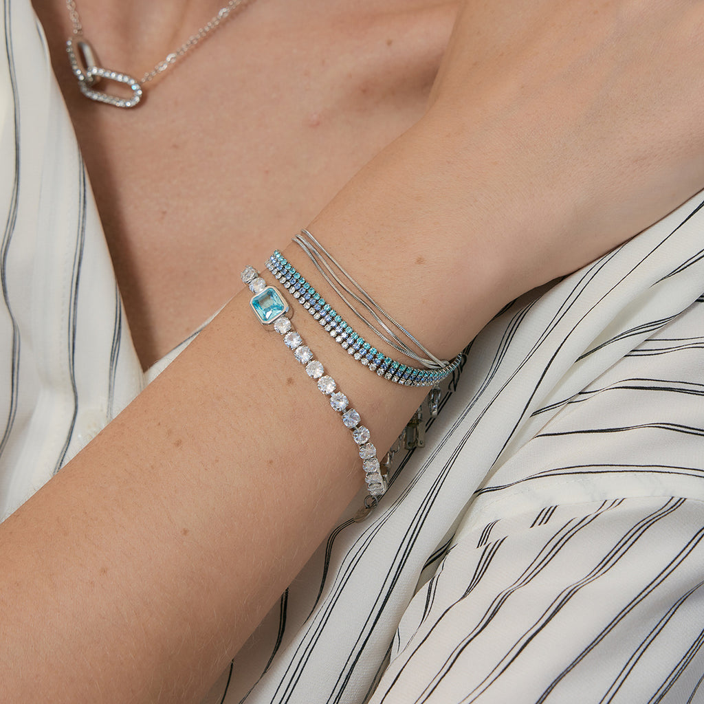 Damen Armband aus hypoallergenem Edelstahl mit funkelnden Zirkonia-Akzenten Shop Nory