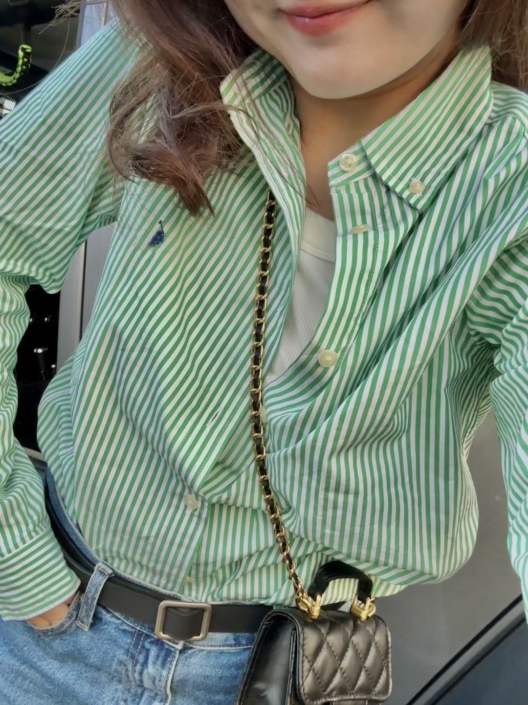 Damen Gestreiftes Button-Down Hemd Shop Nory