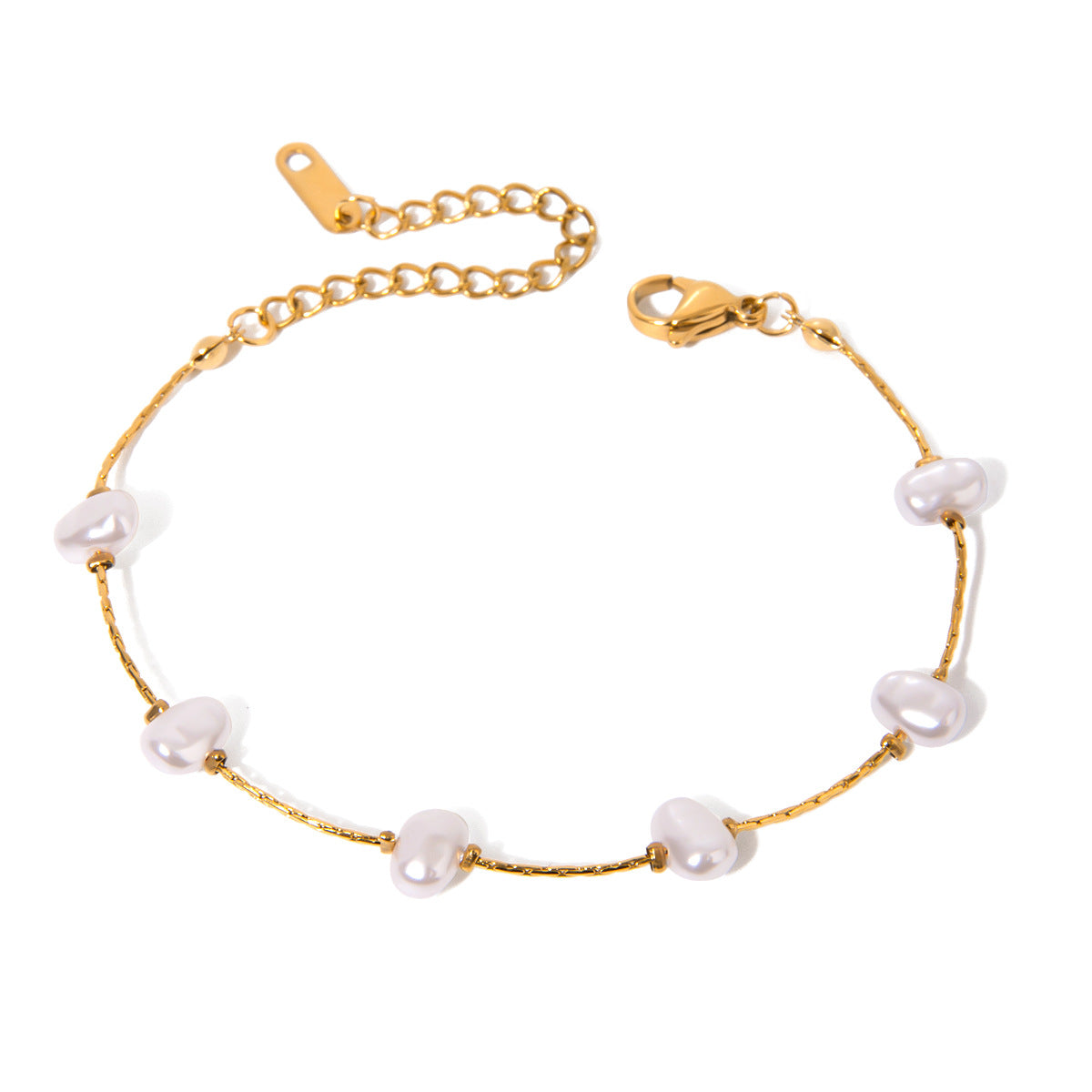 Damen Armband mit hochwertigen Perlen und robustem Edelstahl Shop Nory