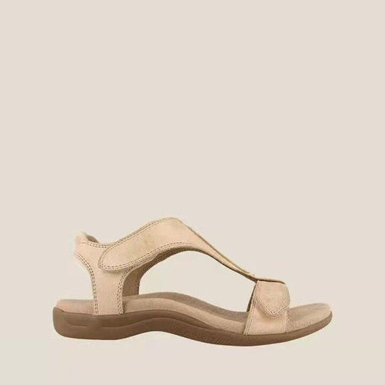 Damen Leder-Sandalen mit verstellbaren Klettriemen und ergonomischem Komfortfußbett Shop Nory