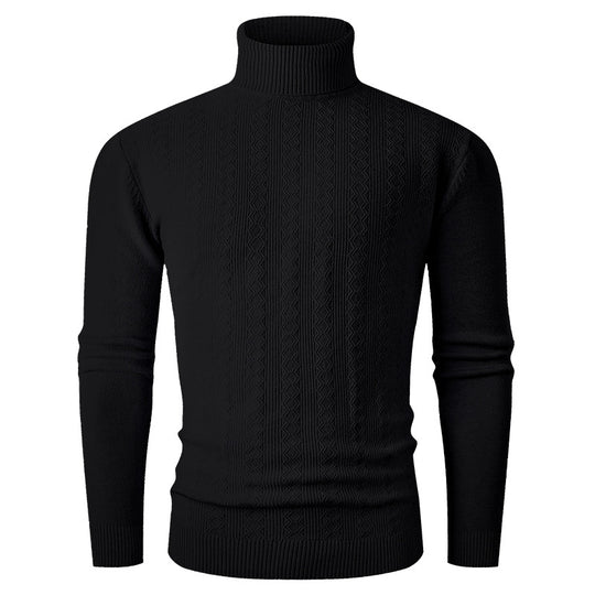 Herren Rollkragenpullover aus Feinstrick mit Zopfmuster und schmaler Silhouette Shop Nory