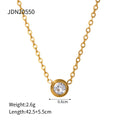 Damen Halskette mit funkelndem Zirkonia-Anhänger und feiner Gliederkette Shop Nory