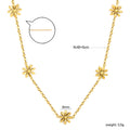 Damen elegante Halskette mit Blumenmotiven und hochwertiger Gliederstruktur Shop Nory