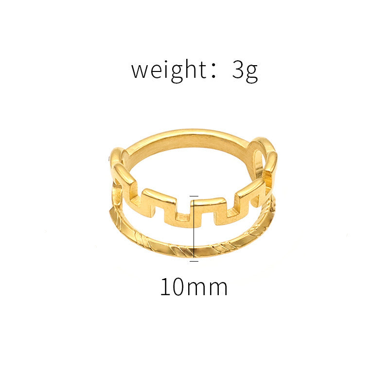 Damen Offener Ring mit strukturiertem Design Shop Nory