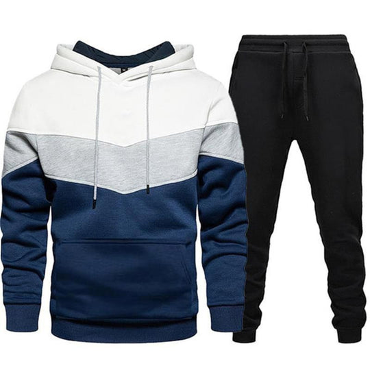 Herren nan zweifarbiges Hoodie-Joggingset mit Kängurutasche, tapered Jogginghose und doppellagiger Kapuze Shop Nory