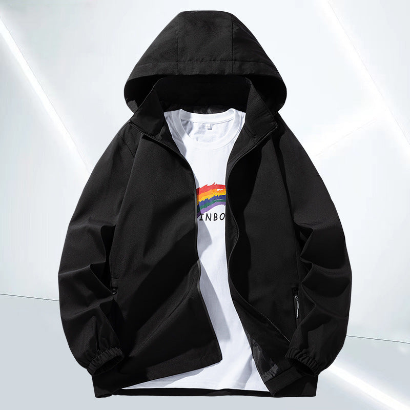 Unisex Minimalistische Softshell-Hoodie mit wasserabweisender Beschichtung, Kapuze & verdeckten Reißverschlusstaschen Shop Nory