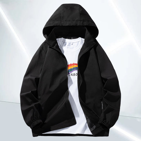 Unisex Minimalistische Softshell-Hoodie mit wasserabweisender Beschichtung, Kapuze & verdeckten Reißverschlusstaschen Shop Nory