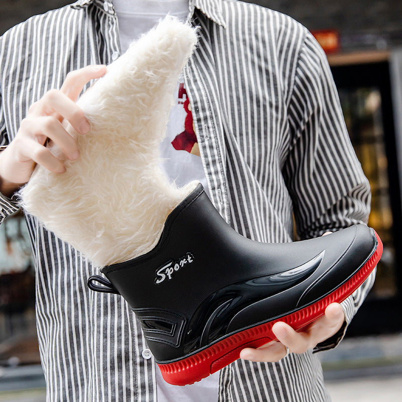 Herren Wasserdichte Kurzschaft Gummi-AnklShop Noryoots mit rutschfester Profilsohle und Pull-Tab Shop Nory