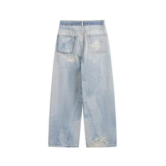 Damen Weite Cropped‑Jeans mit hoher Taille, geradem Bein und Destroy‑Details Shop Nory