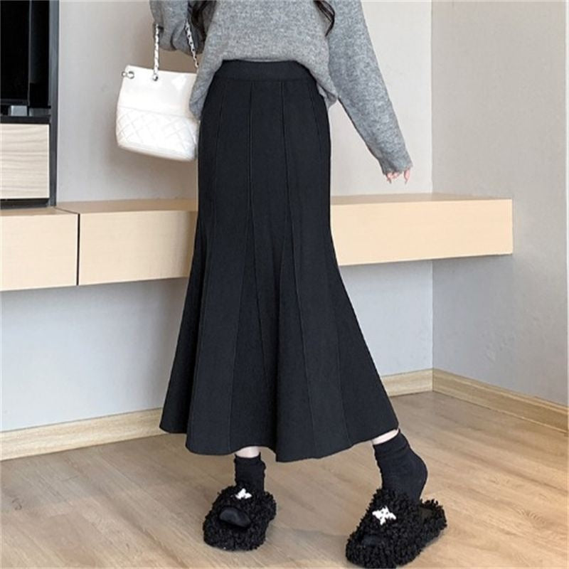 Damen Fließender Maxirock mit eleganter A-Linien Silhouette Shop Nory