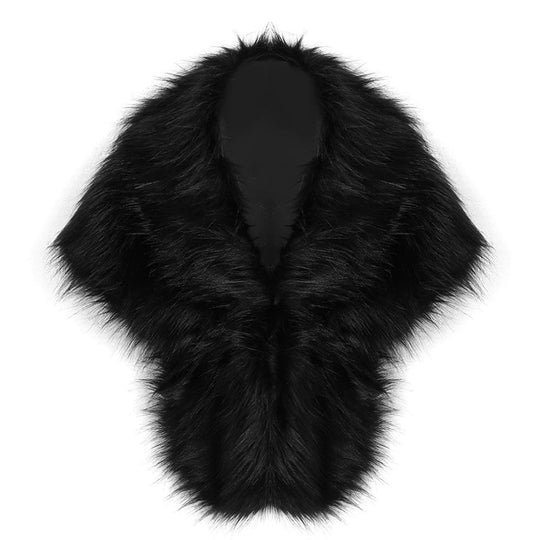 Damen elegante Kunstpelz-Schulterstola im Capelet‑Schnitt Shop Nory