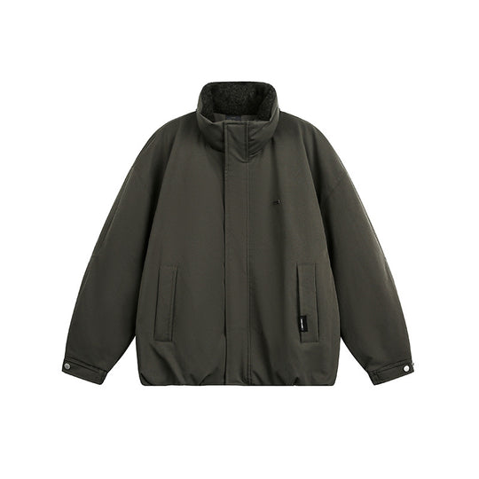 Herren Oversize Steppjacke mit hohem Kragen und Teddyfutter Shop Nory