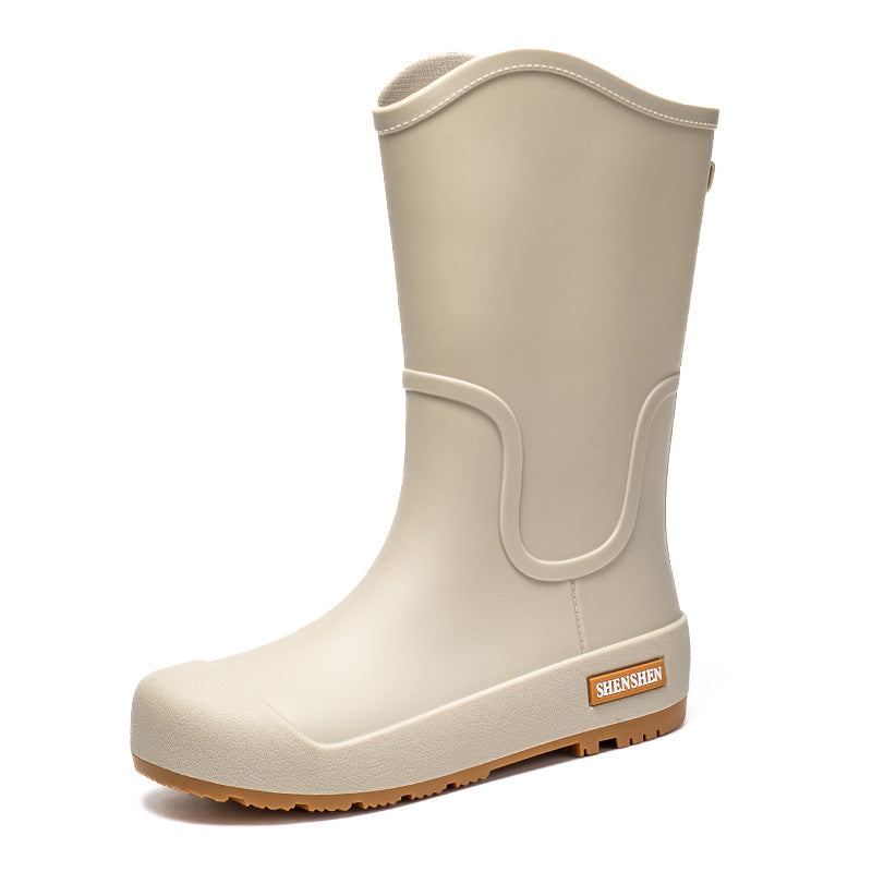 Damen Mittelhohe wasserdichte Gummistiefel mit griffiger Profillaufsohle Shop Nory