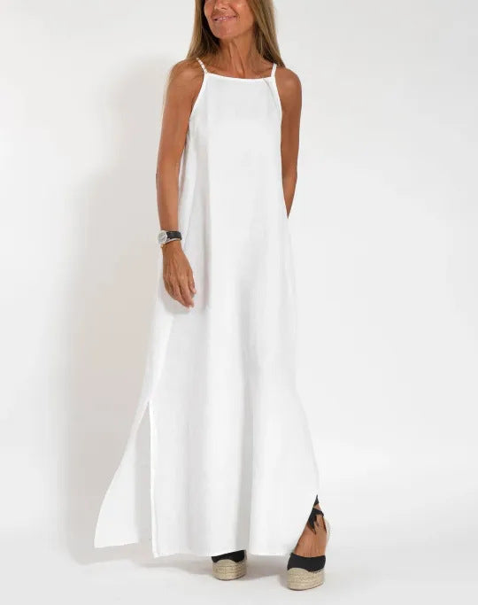 Damen Maxi-Kleid mit elegantem Schnitt und feinen Trägern