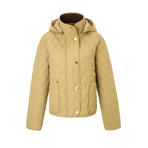 Damen Steppjacke mit Kapuze, gesteppter Rhombenstruktur und Pattentaschen Shop Nory