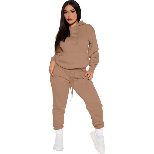 Damen nan zweiteiliges Lounge-Set mit Kapuzenpullover und High-Waist Jogginghose aus weichem French Terry Shop Nory