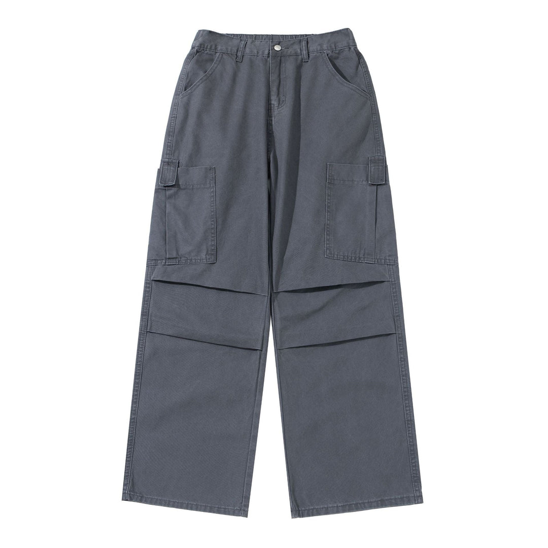 Damen Weite High‑Waist Cargo‑Hose mit aufgesetzten Taschen und verstärkten Kniepartien Shop Nory
