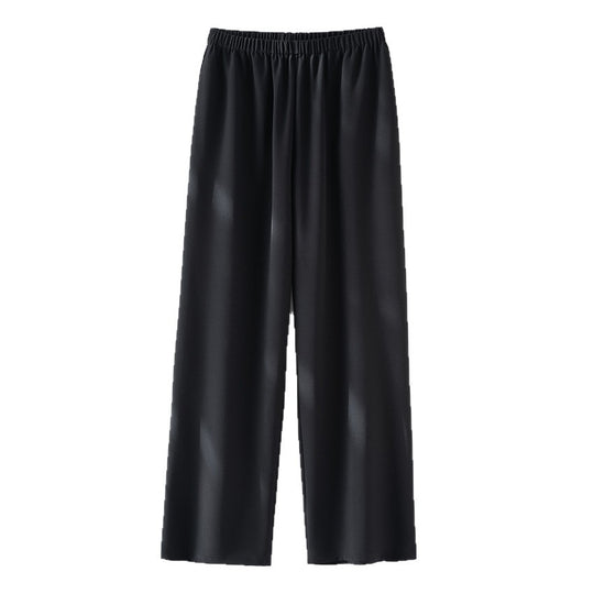 Damen Weite Satin-Hose mit Komfortbund und fließender Silhouette Shop Nory