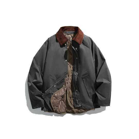 Herren Winddichter Blouson mit Cordkragen und herausnehmbarer Stepp-Innenseite Shop Nory