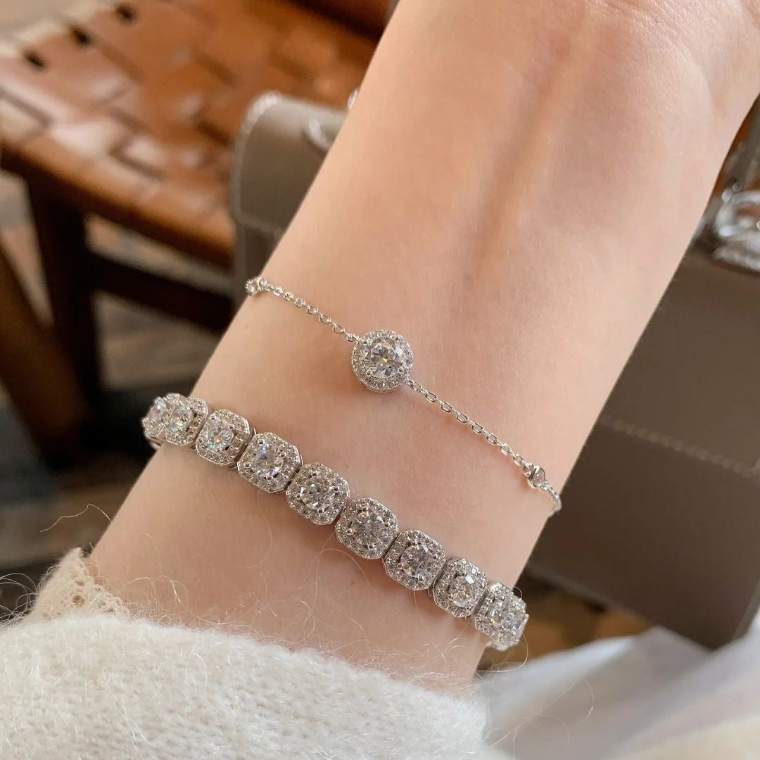 Damen Armband mit funkelndem Zirkonia-Centerpiece Shop Nory