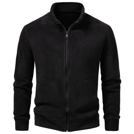 Herren Slim-Fit Fleecejacke mit Stehkragen, durchgehendem Reißverschluss und Eingrifftaschen Shop Nory