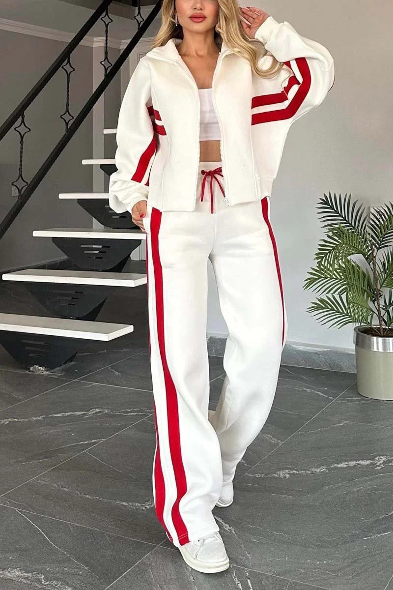 Damen Zweiteiliges Sweatset mit Reißverschlussjacke und High‑Waist Relaxed-Jogginghose Shop Nory