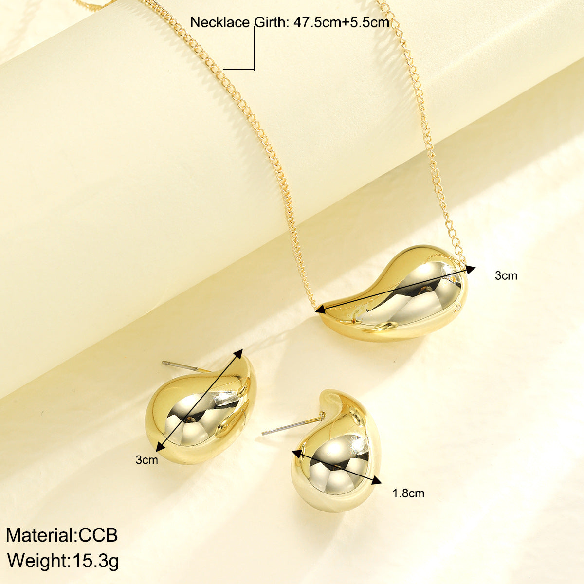 Damen Schmuckset mit eleganten Tropfenanhängern Shop Nory