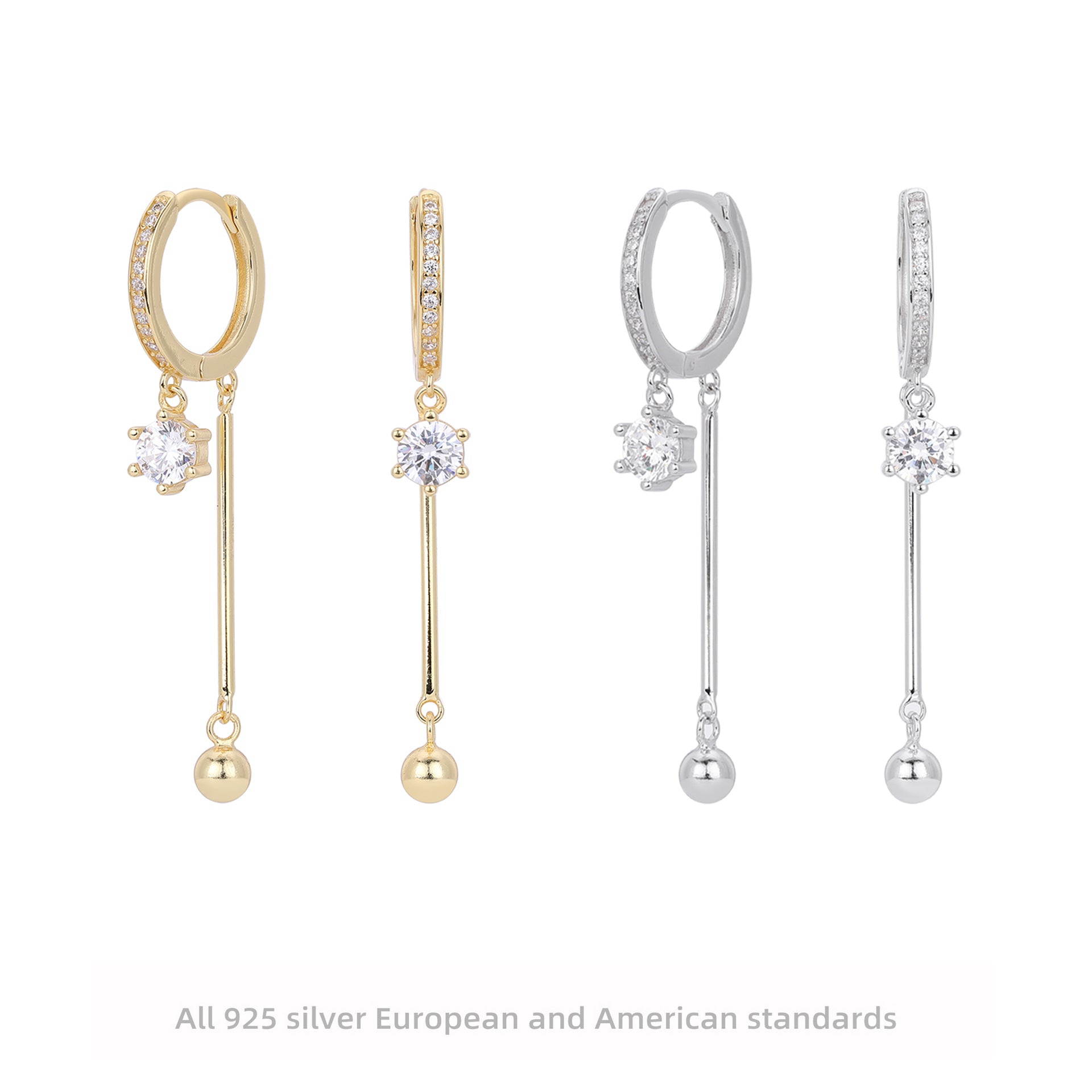 Damen Ohrhänger mit funkelndem Zirkon und elegantem Design Shop Nory
