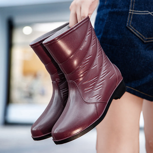 Damen Elegante wasserfeste Kurzschaftstiefelette mit gesteppter Optik und stoßdämpfender Leichtsohle Shop Nory