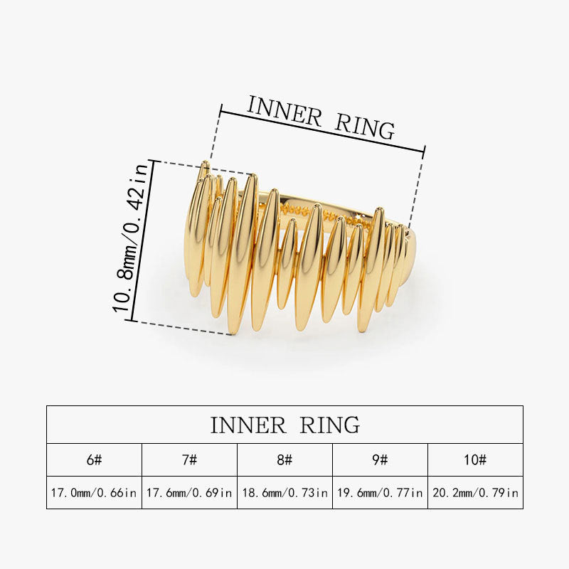 Damen Statement-Ring mit modernem Design und glänzender Oberfläche Shop Nory