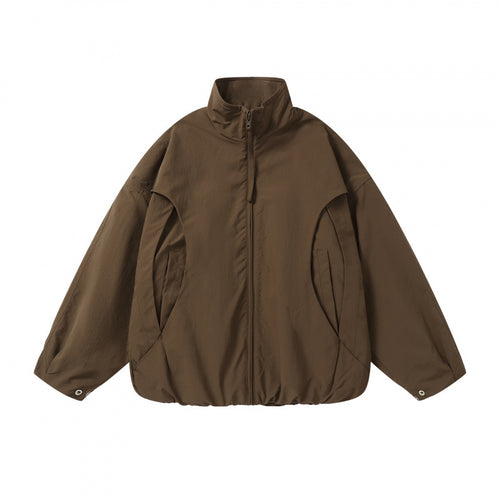 Unisex Leichter technischer Blouson mit Stehkragen, durchgehendem Reißverschluss und Tunnelzugsaum Shop Nory